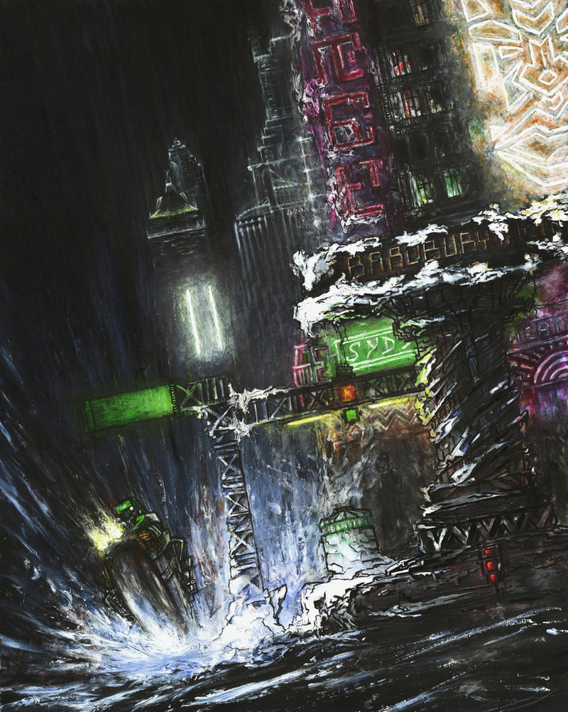 Illustration for article titled Dark City, Cool Art: Awesome Neo-Noir and Urban Fantasy Cityscapes